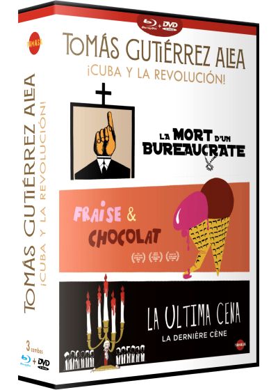 Tomás Gutiérrez Alea - ¡Cuba y la revolución! - Coffret : La Mort d'un bureaucrate + Fraise & Chocolat + La Última cena (1966-1993) - front cover