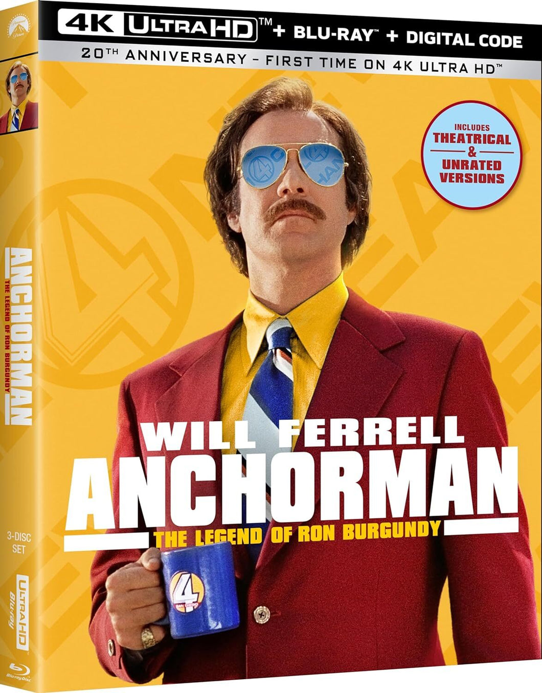 Anchorman: The Legend of Ron Burgundy 4K - front cover