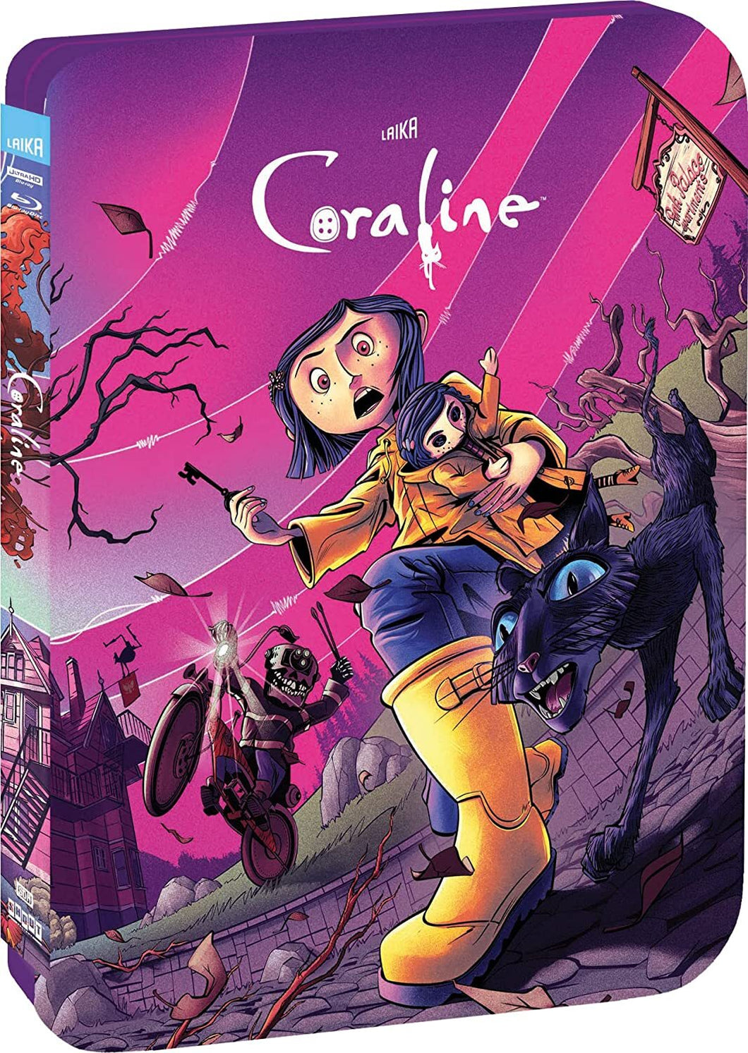 Coraline 4K Steelbook (2009) de Henry Selick - front cover