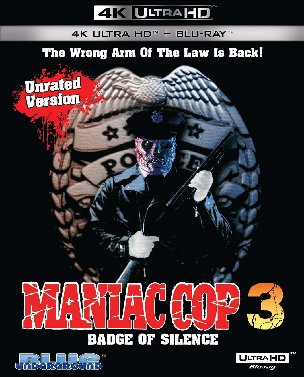 Maniac Cop 3: Badge of Silence 4K (1993) de William Lustig - front cover