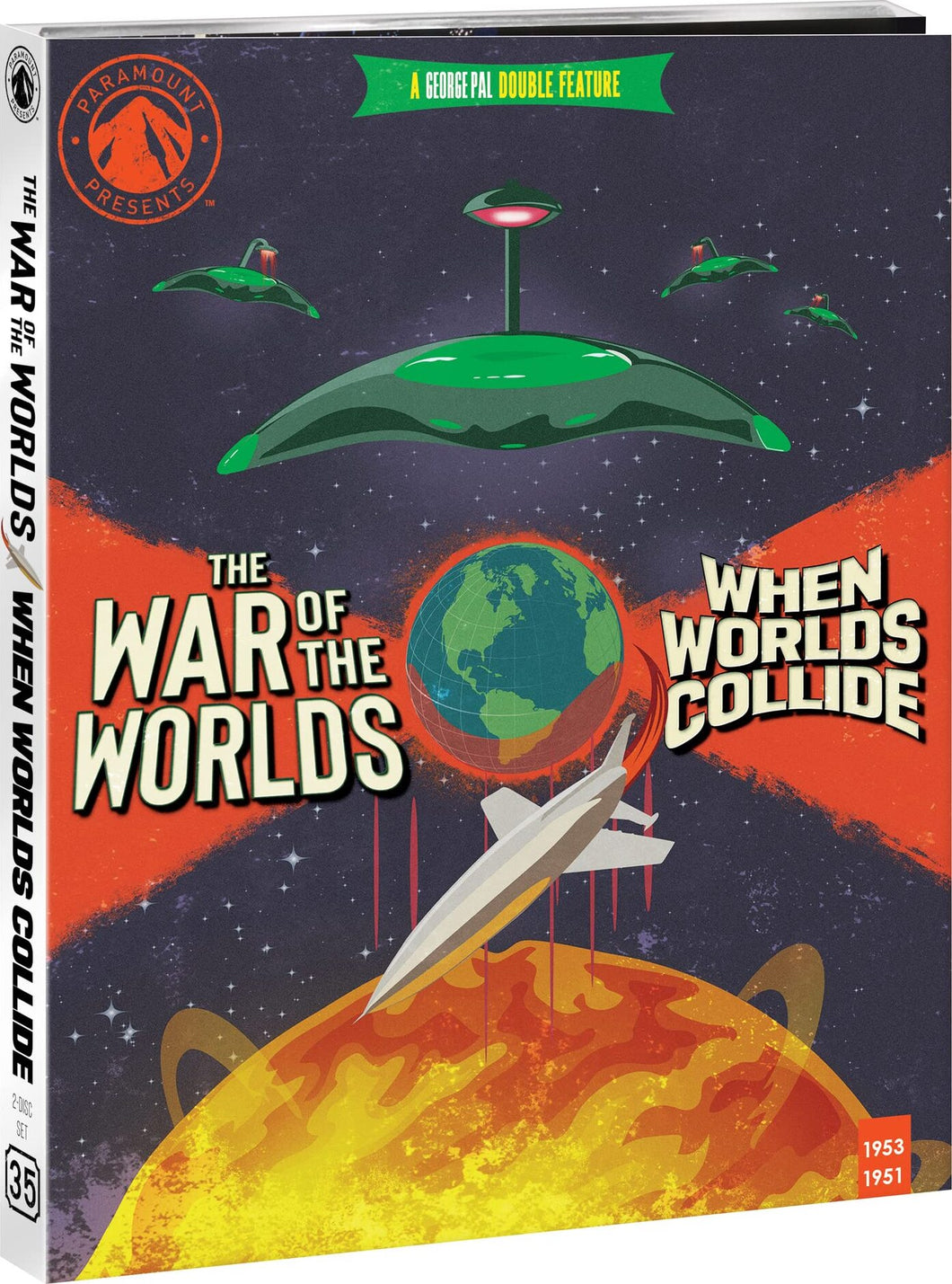 The War of the Worlds 4K + When Worlds Collide on Blu-ray (1951-1953) - front cover