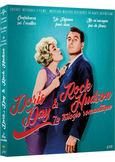 Doris Day & Rock Hudson - La Trilogie romantique : Confidences sur l'oreiller + Un pyjama pour deux + Ne m'envoyez pas de fleurs (1959-1964) de Michael Gordon, Delbert Mann, Norman Jewison - front cover